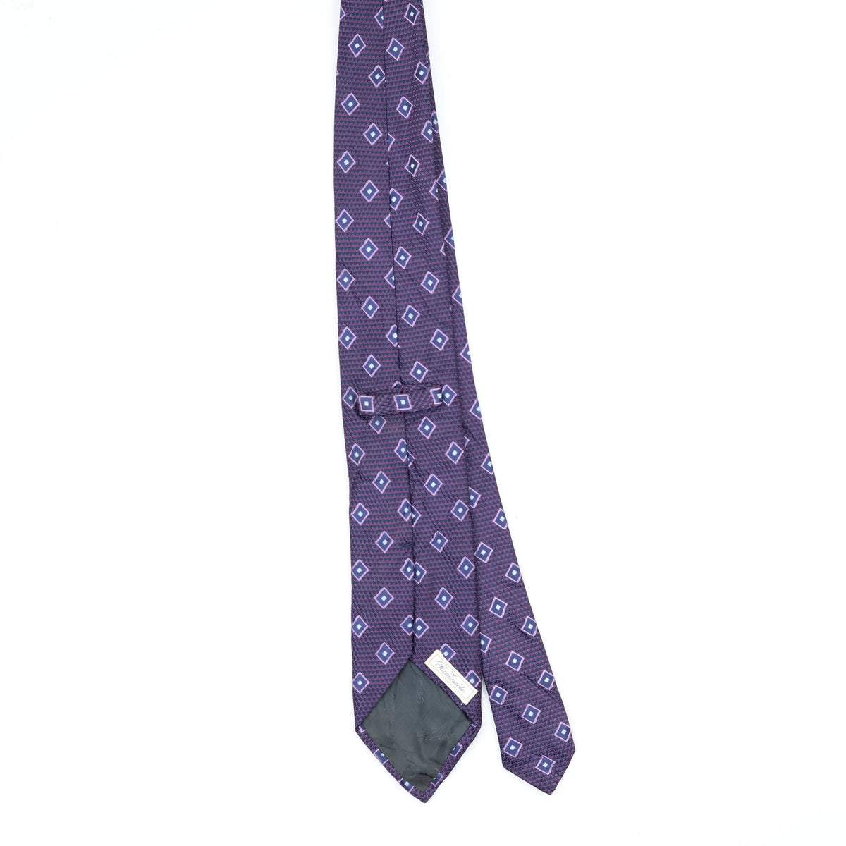 Back Back of Vintage 1990's Diamonds Geometric Patterned Tie
