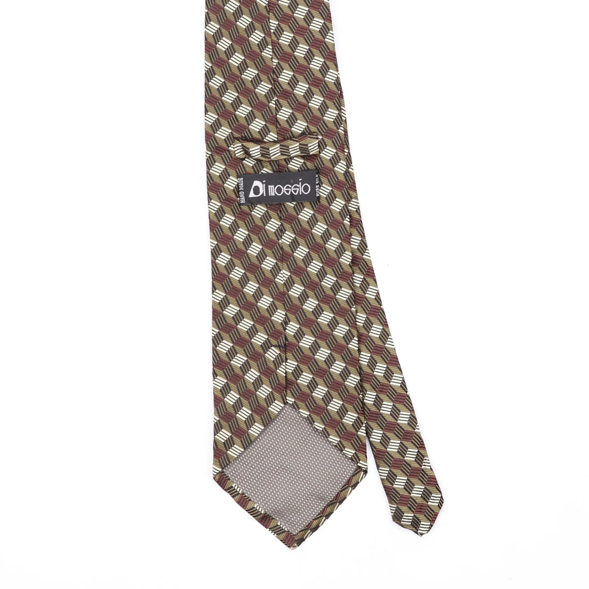 Back Back Detail of Vintage 1990's Geometric Patterned Tie