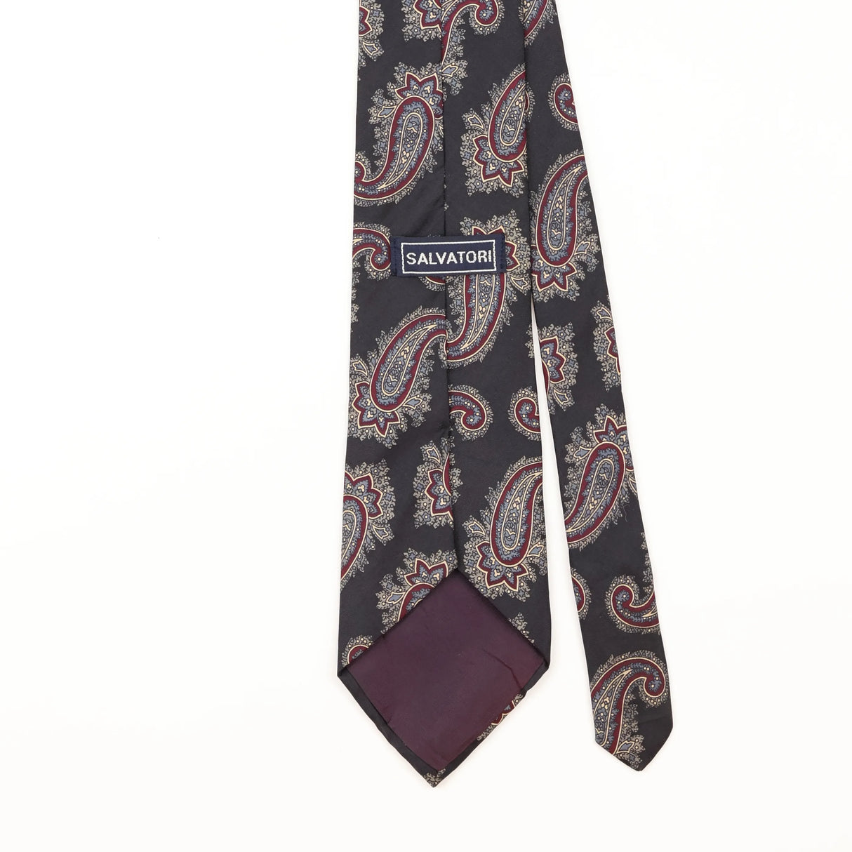 Back Detail of Vintage 1990's Paisley Patterned Tie