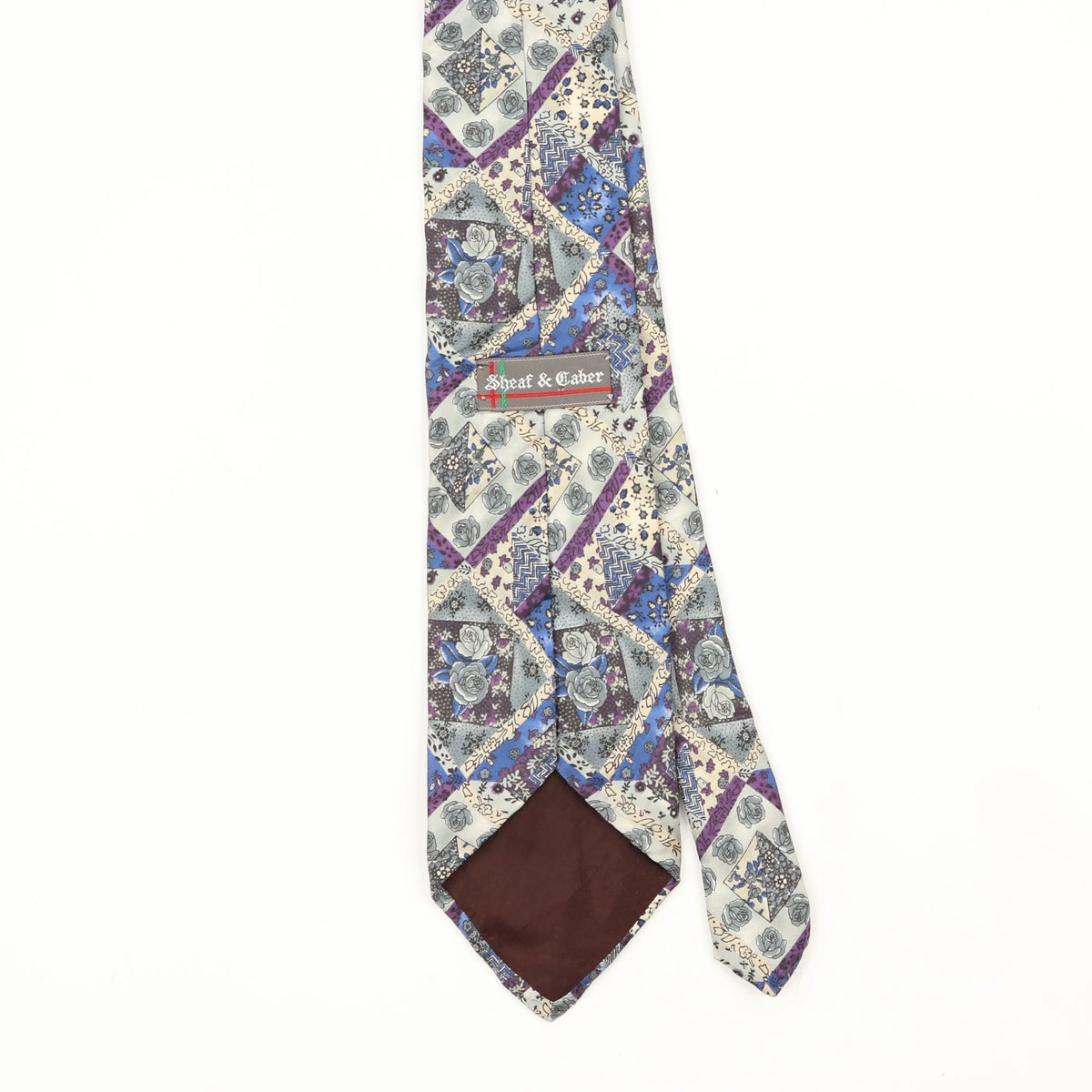 Back Back Detail of Vintage 1990's Geometric Patterned Tie