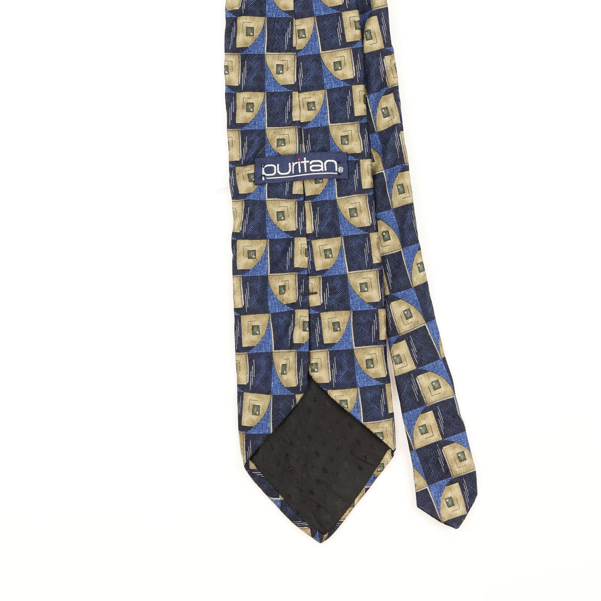 Back Detail of Vintage 1990's Puritan Geometric Patterned Tie