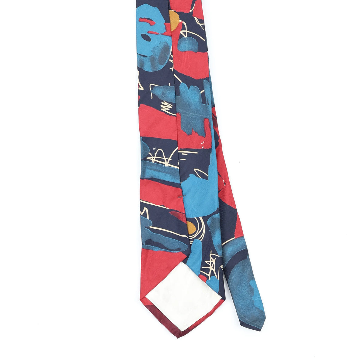 Back Back Detail of Vintage 1990's Abstract Patterned Tie