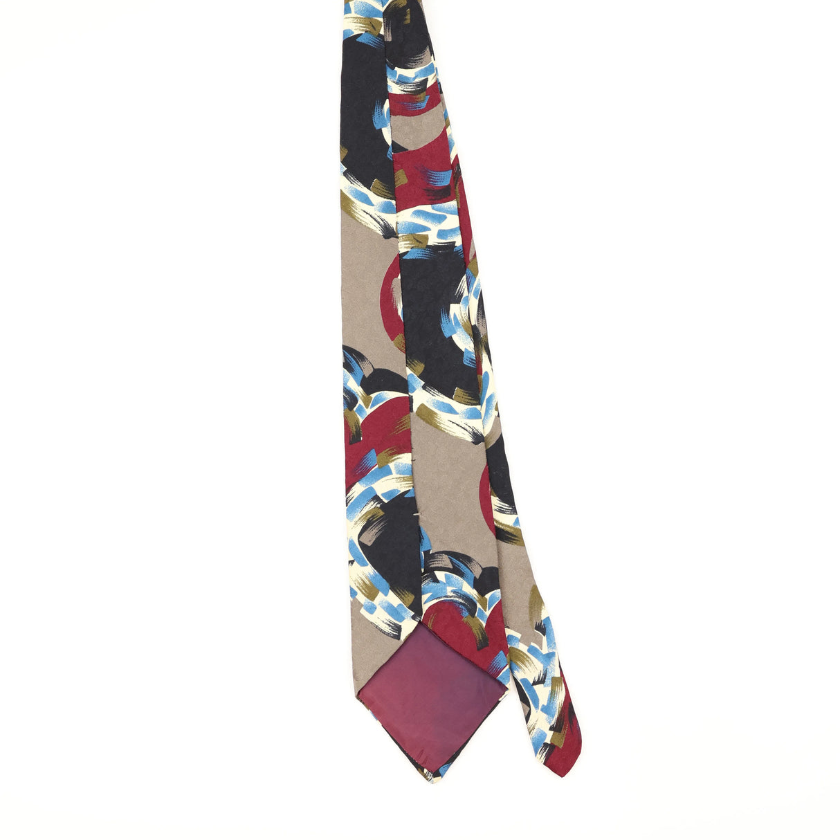Back of Vintage 1990's Abstract Patterned Tie