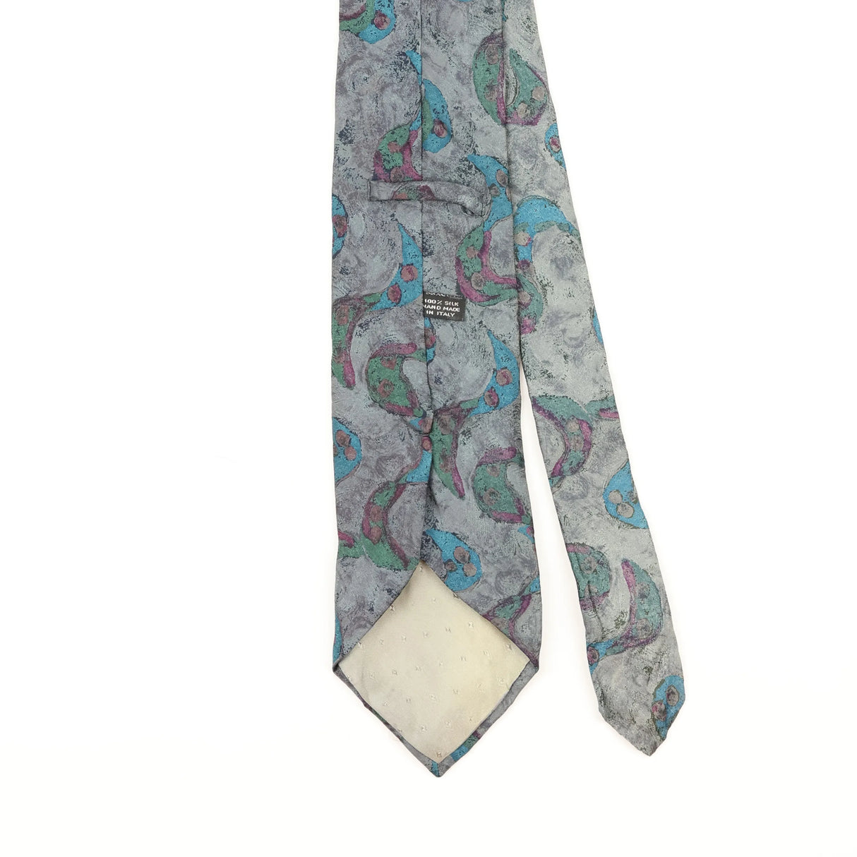 Back Detail of Vintage 1990's Abstract Patterned Tie
