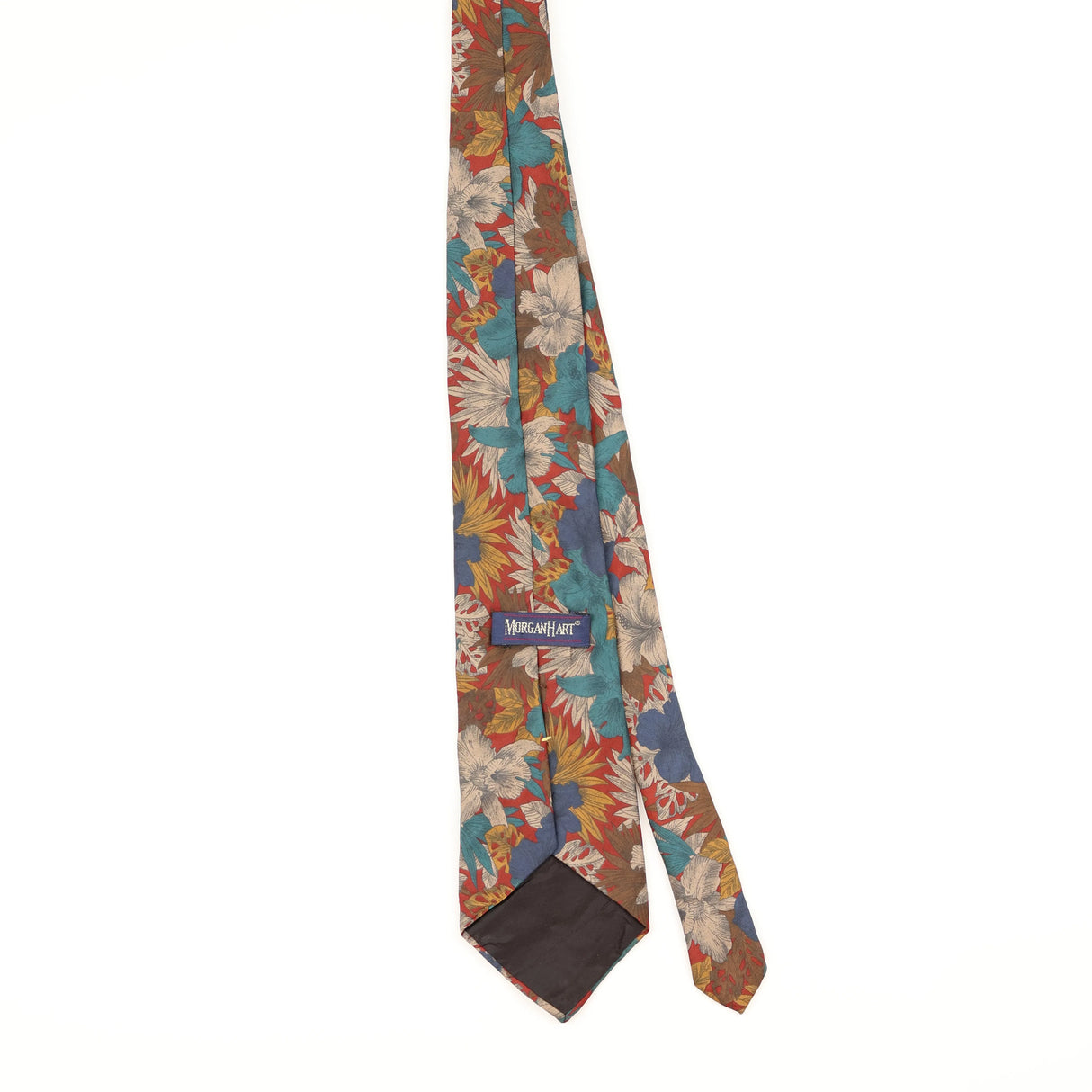 Back of Vintage 1990's Floral Patterned Tie