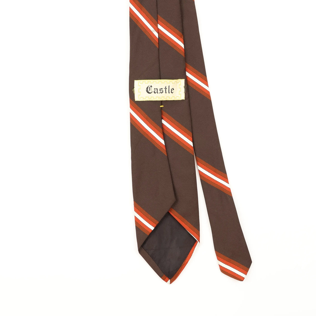 Back Detail of Vintage 1980's Striped Patterned Tie