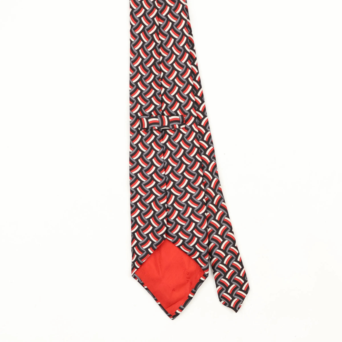 Back Back Detail of Vintage 1990's Turnbull & Asser Geometric Patterned Tie
