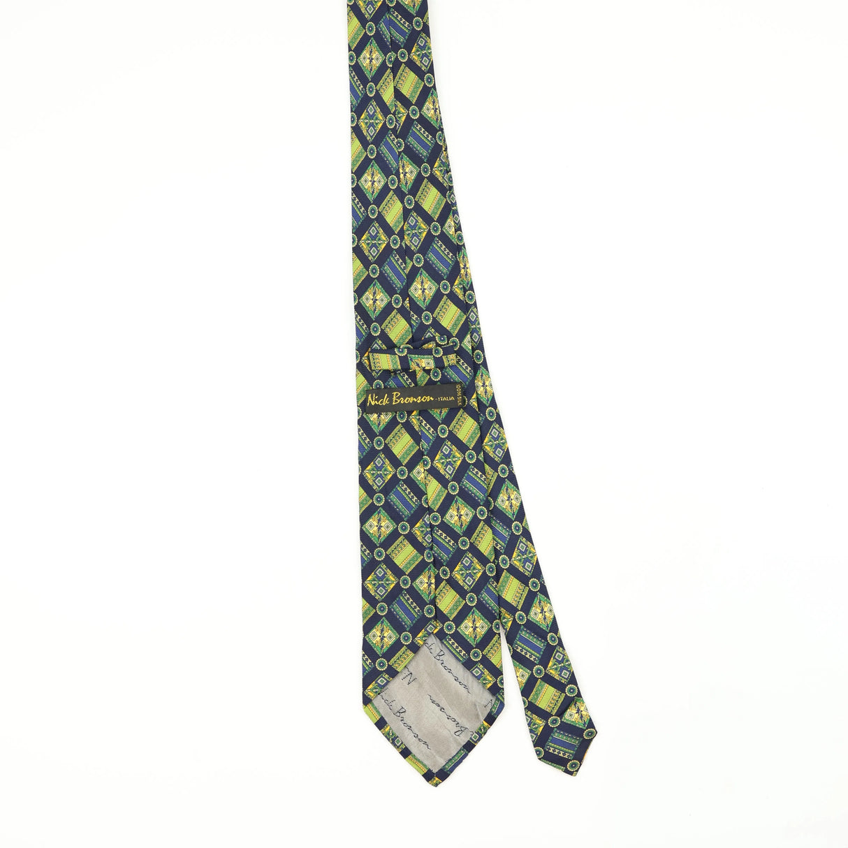 Back Back of Vintage 1990's Geometric Patterned Tie