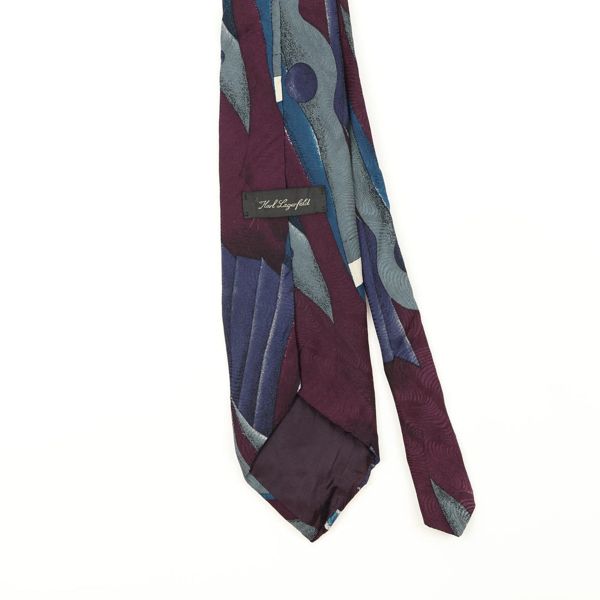 Back Back Detail of Vintage 1990's Karl Lagerfeld Abstract Patterned Tie