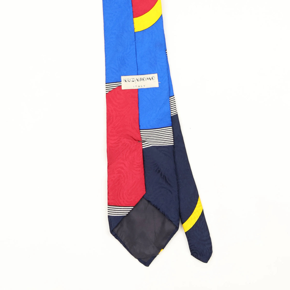 Back Back Detail of Vintage 1990's Krizia Uomo Abstract Patterned Tie