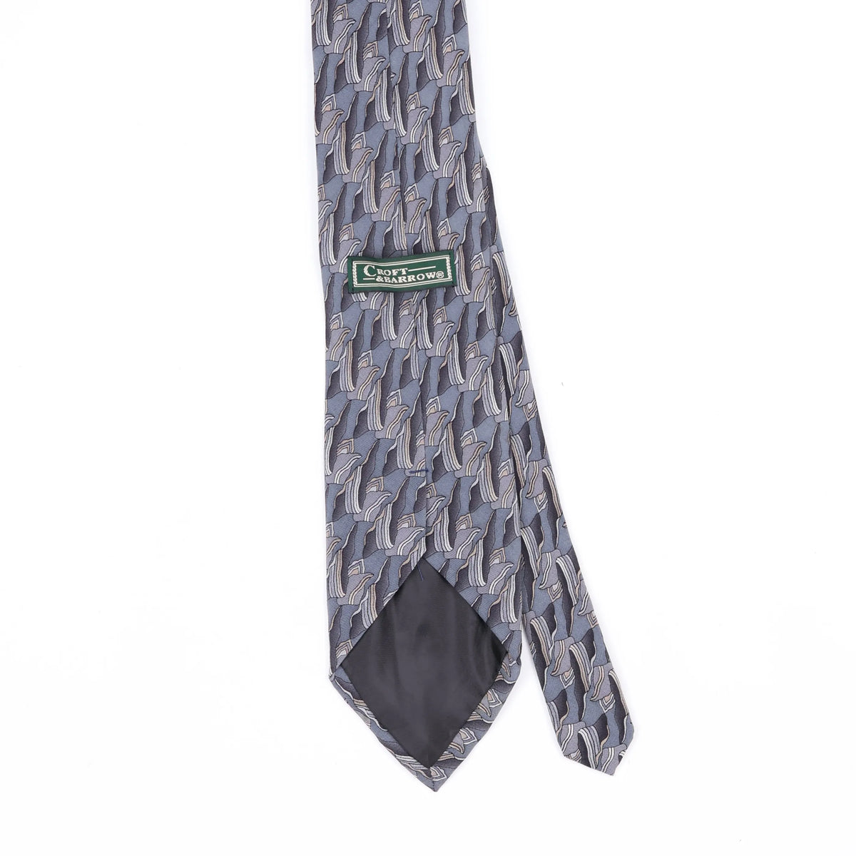 Back Back Detail of Vintage 1990's Croft & Barrow Geometric Patterned Tie
