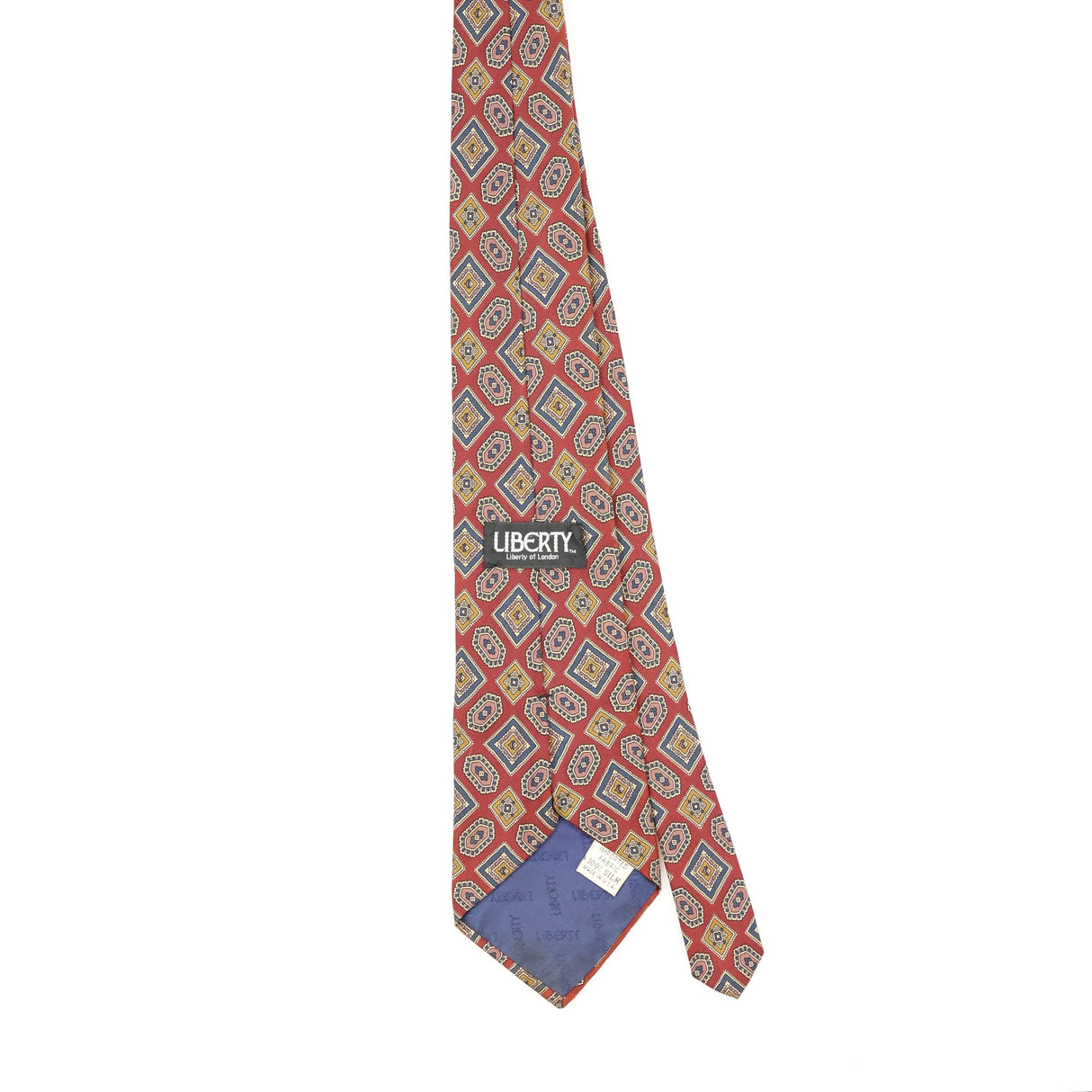 Back Back of Vintage 1990's Liberty of London Geometric Patterned Tie