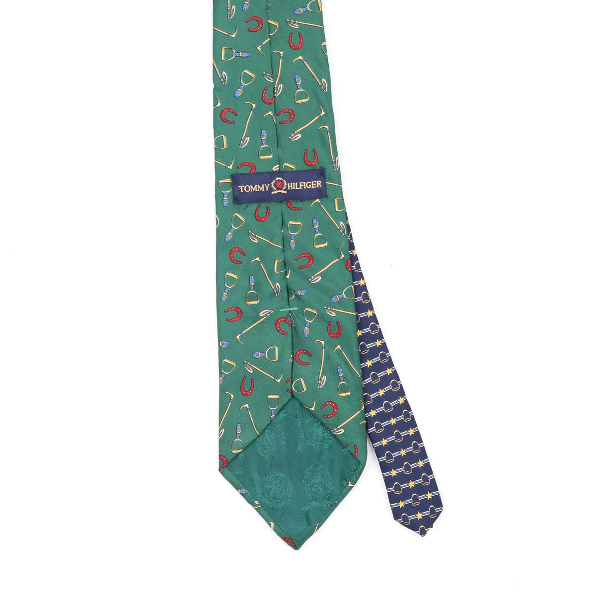 Back Back Detail of Vintage 1990's Tommy Hilfiger Horseshoe Abstract Patterned Tie