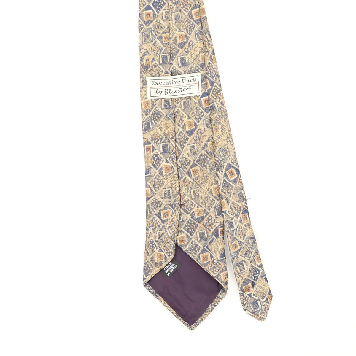 Back Back Detail of Vintage 1990's Geometric Patterned Tie