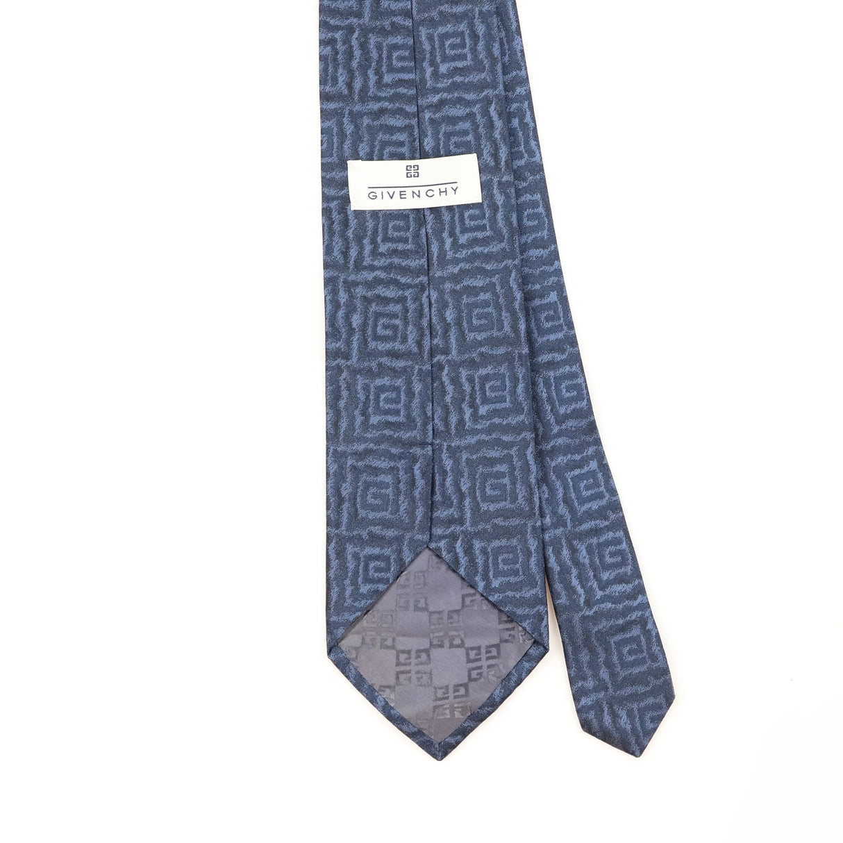 Back Detail of Vintage 1990's Givenchy Geometric Patterned Tie