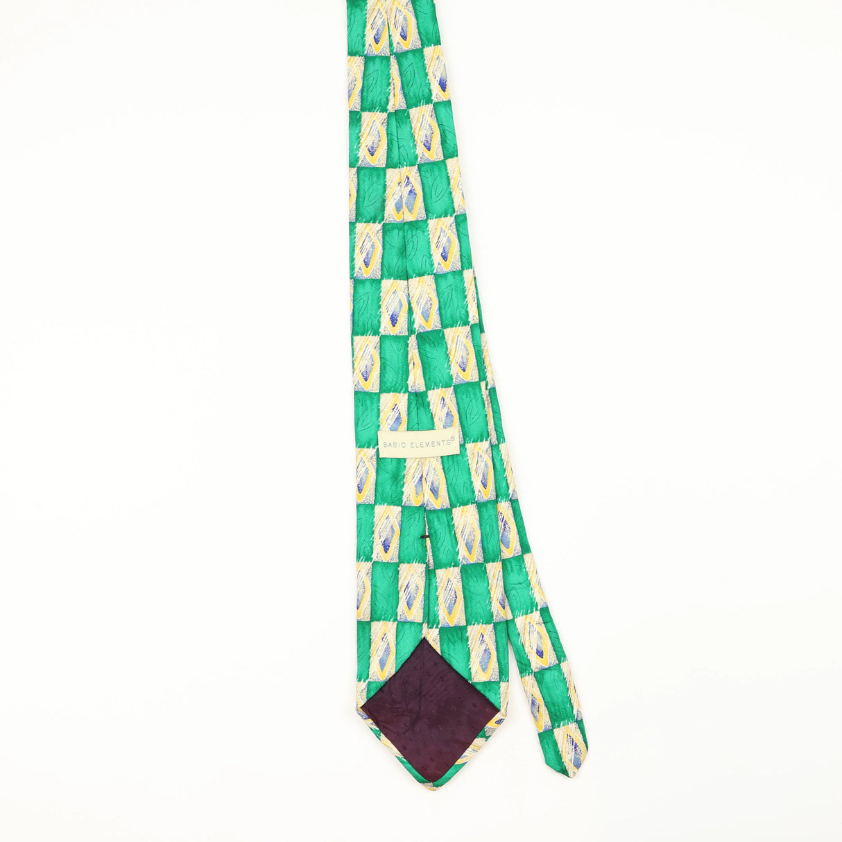 Back of Vintage 1990's Geometric Patterned Tie