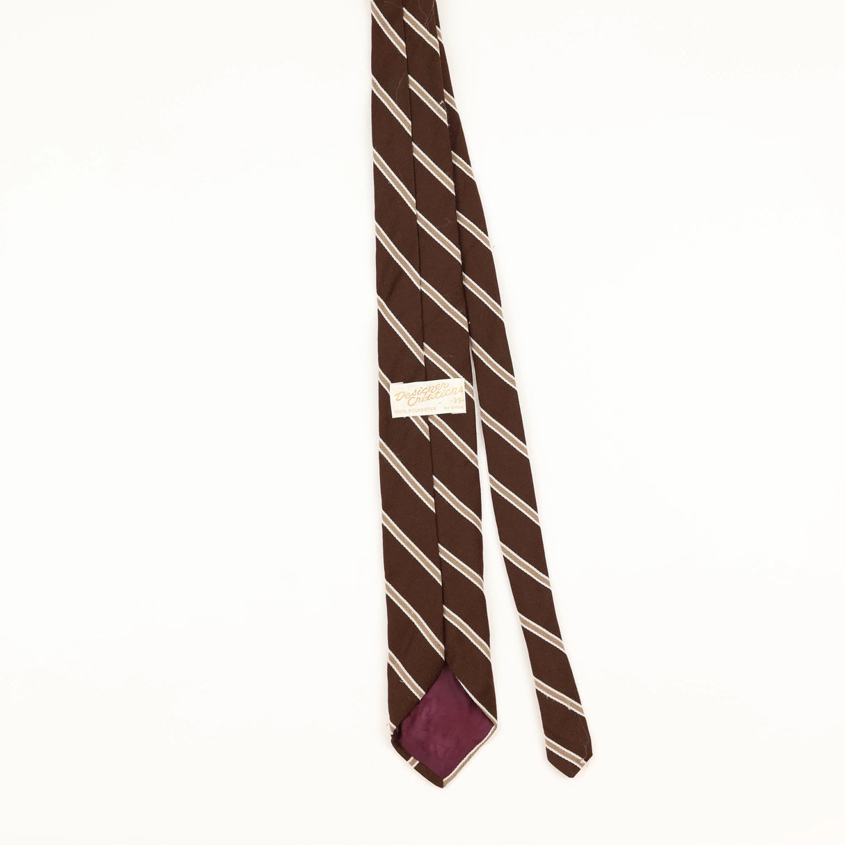 Back of Vintage 1970's Striped Patterned Tie