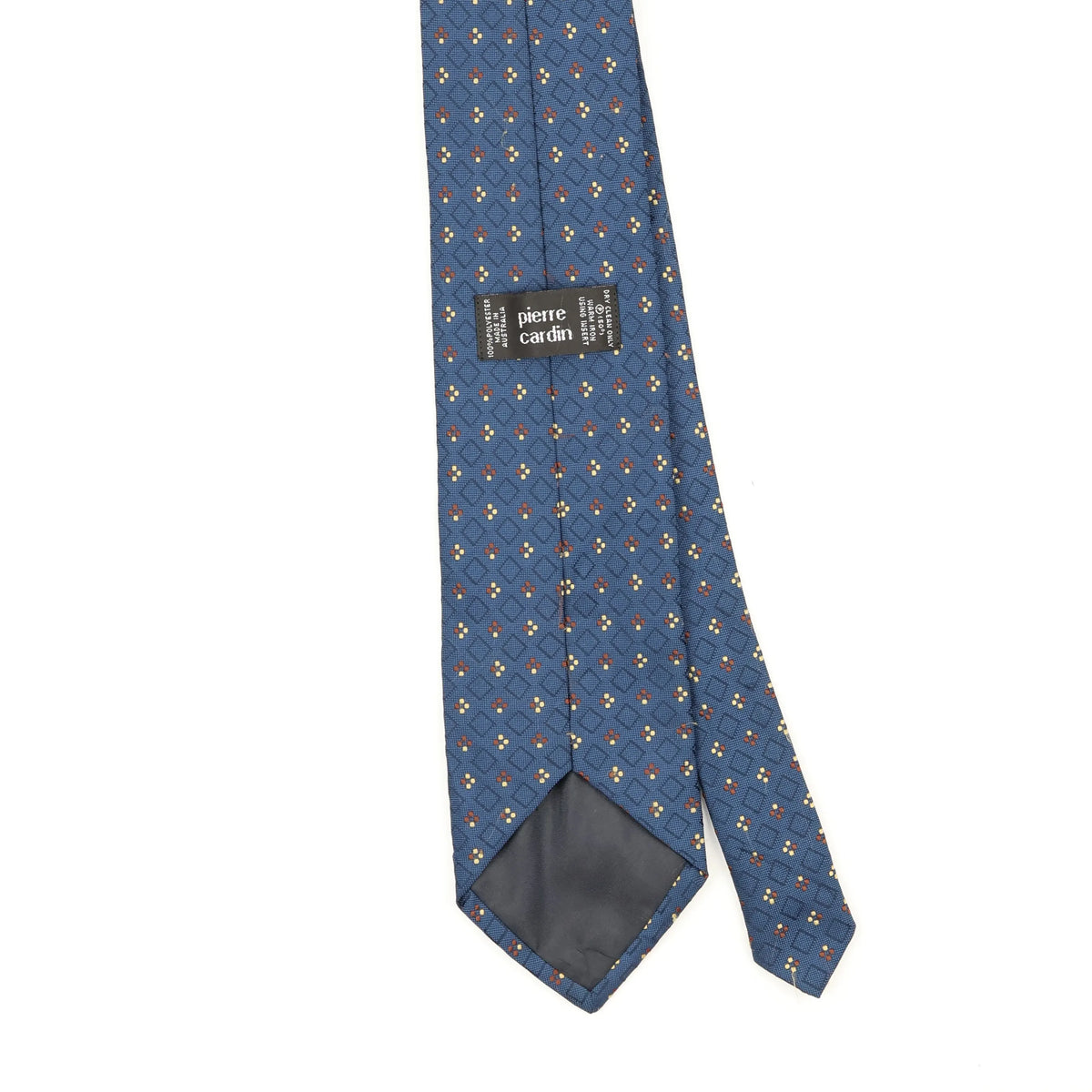 Back Back Detail of Vintage 1990's Pierre Cardin Geometric Patterned Tie