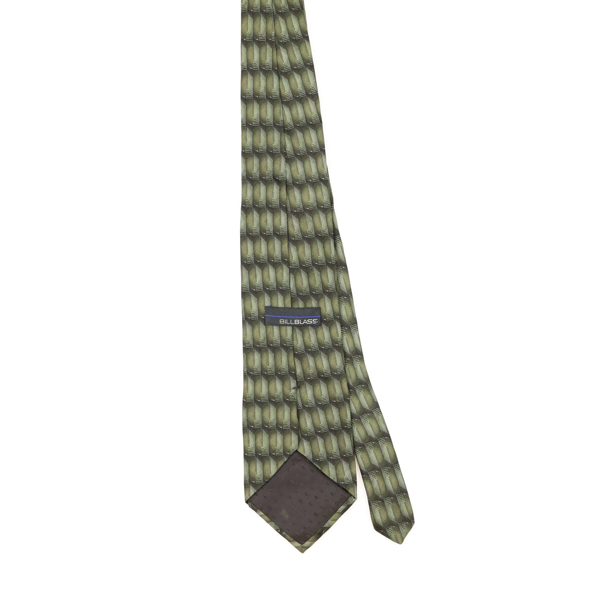 Back of Vintage 1990's Bill Blass Geometric Patterned Tie