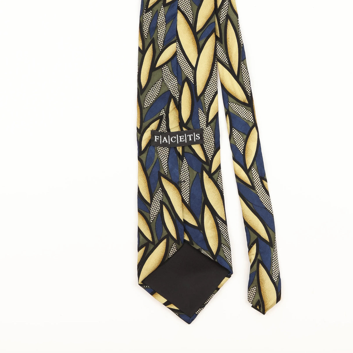 Back Detail of Vintage Geometric Patterned Tie