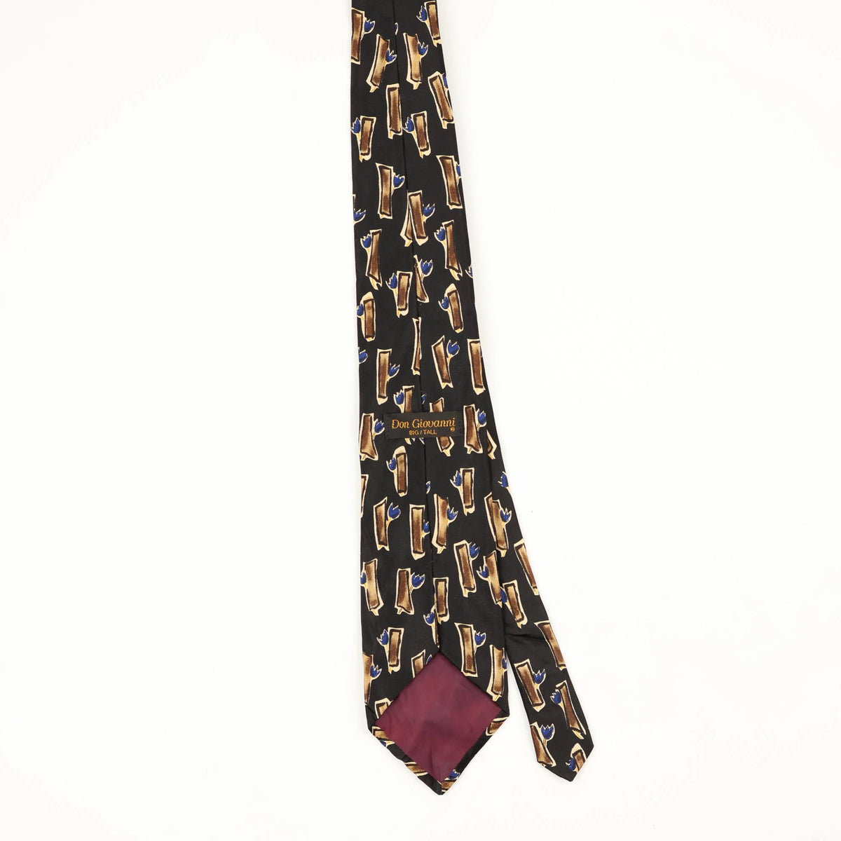 Back Back of Vintage 1990's Geometric Patterned Tie