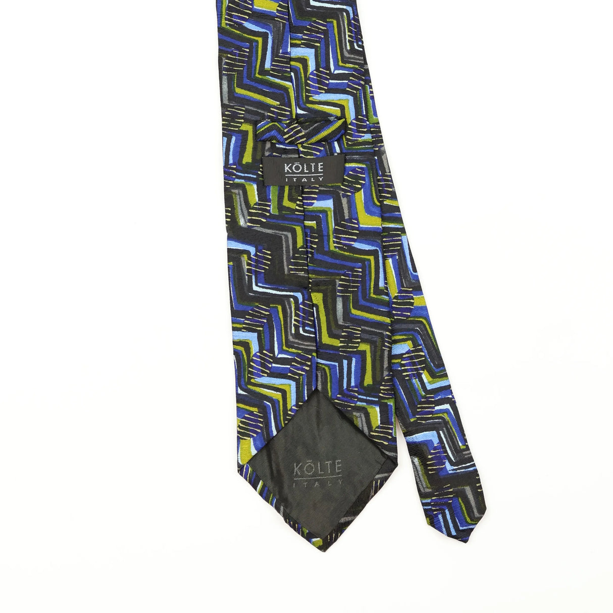 Back Back Detail of Vintage 1990's Kōlte Geometric Patterned Tie