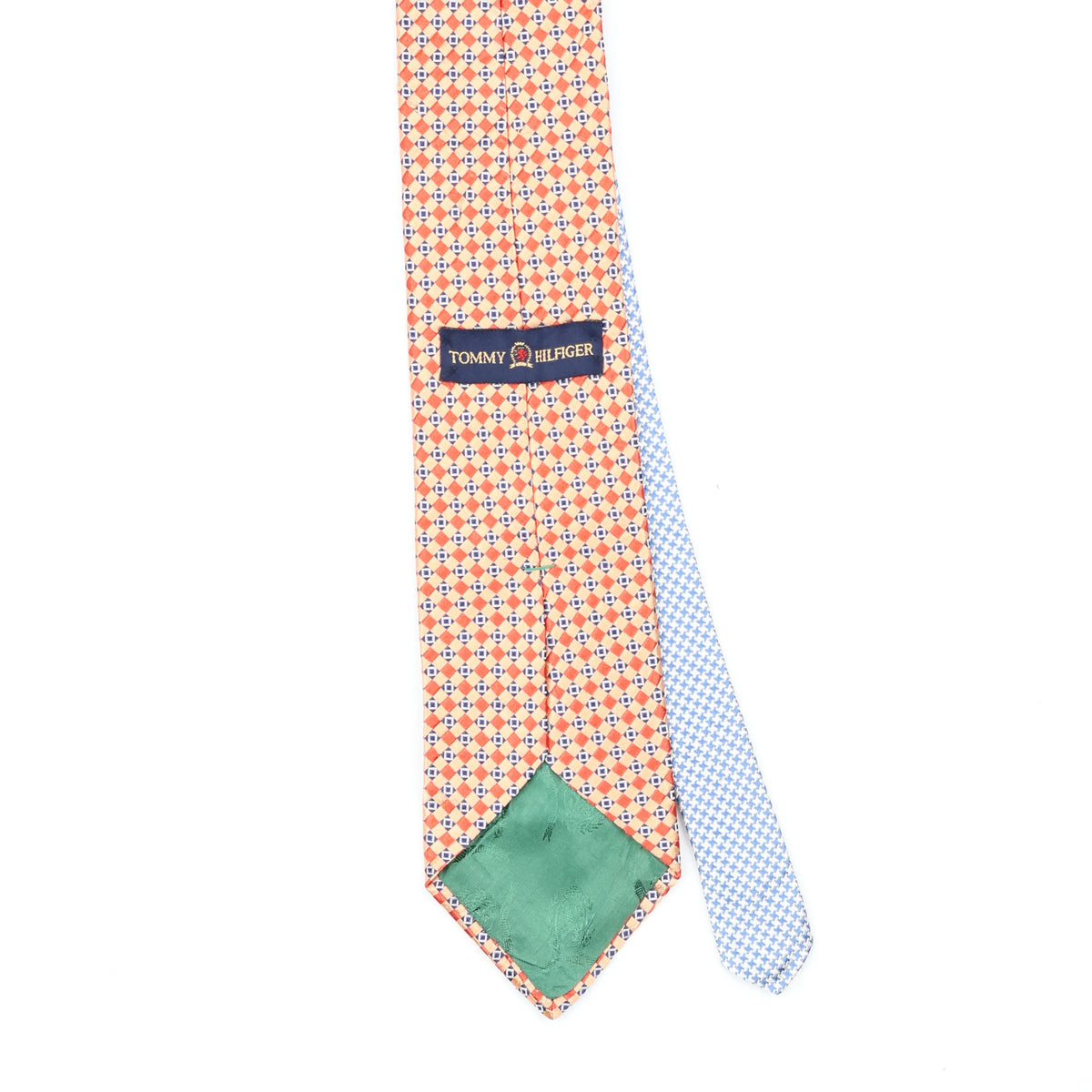 Back Back Detail of Vintage 1990's Tommy Hilfiger Foulard Geometric Patterned Tie
