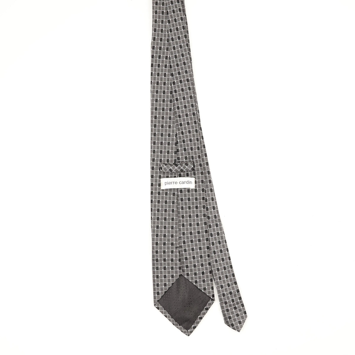 Back Back of Vintage Pierre Cardin Check Patterned Tie