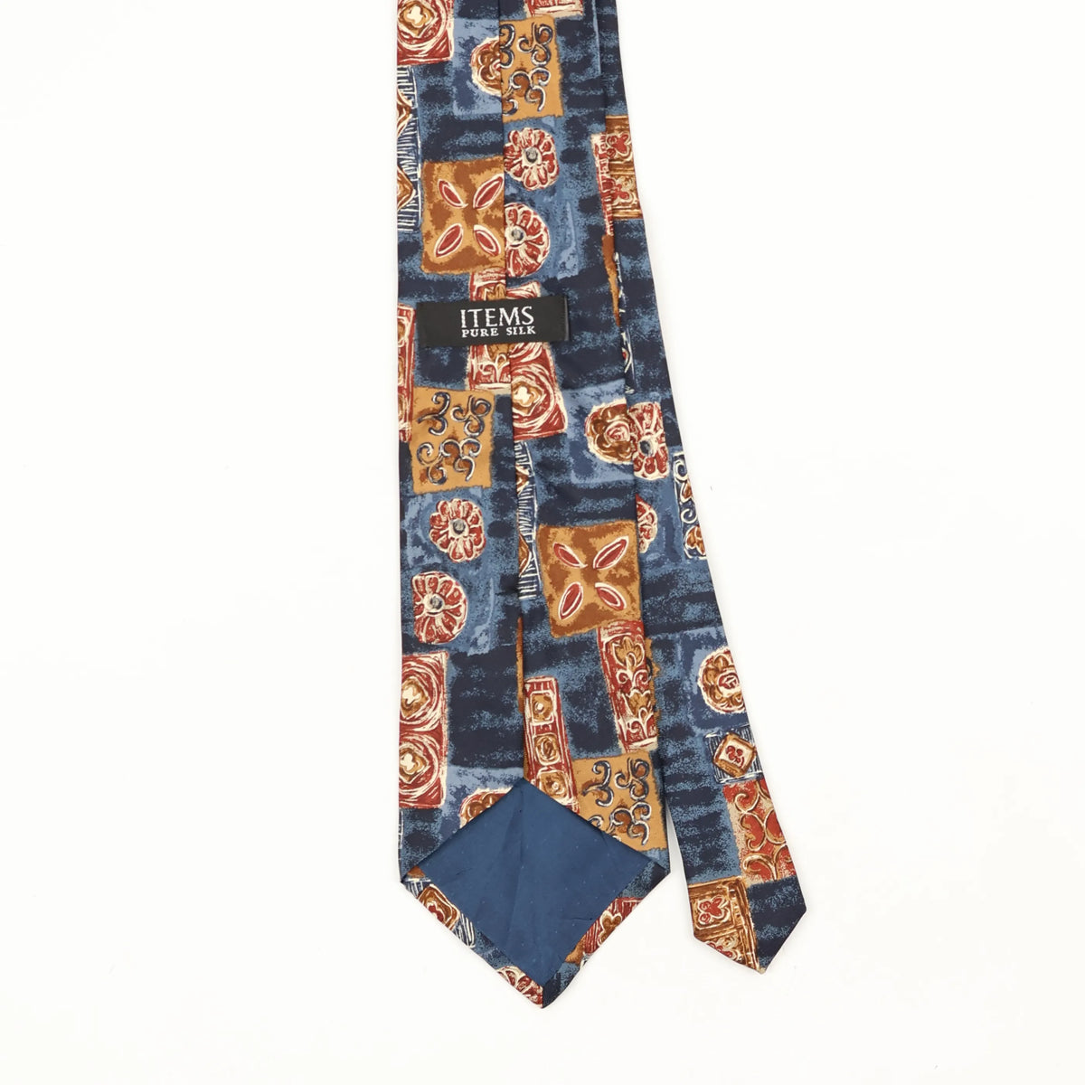 Back Back Detail of Vintage 1990's Floral Patterned Tie