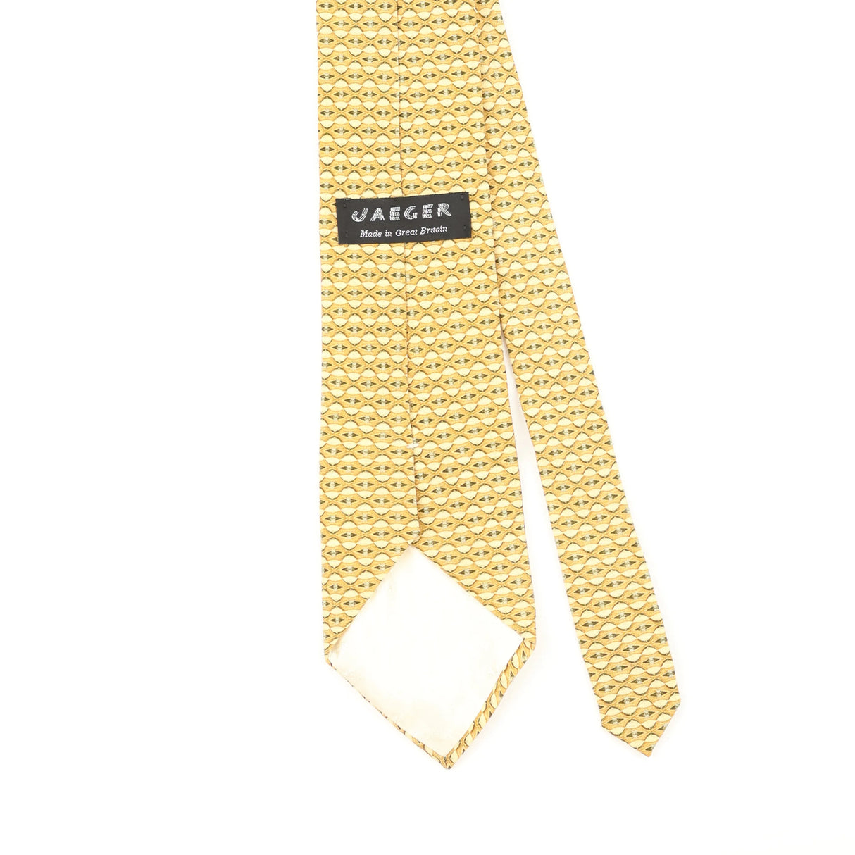Back Detail of Vintage 1990's Jaeger Geometric Patterned Tie
