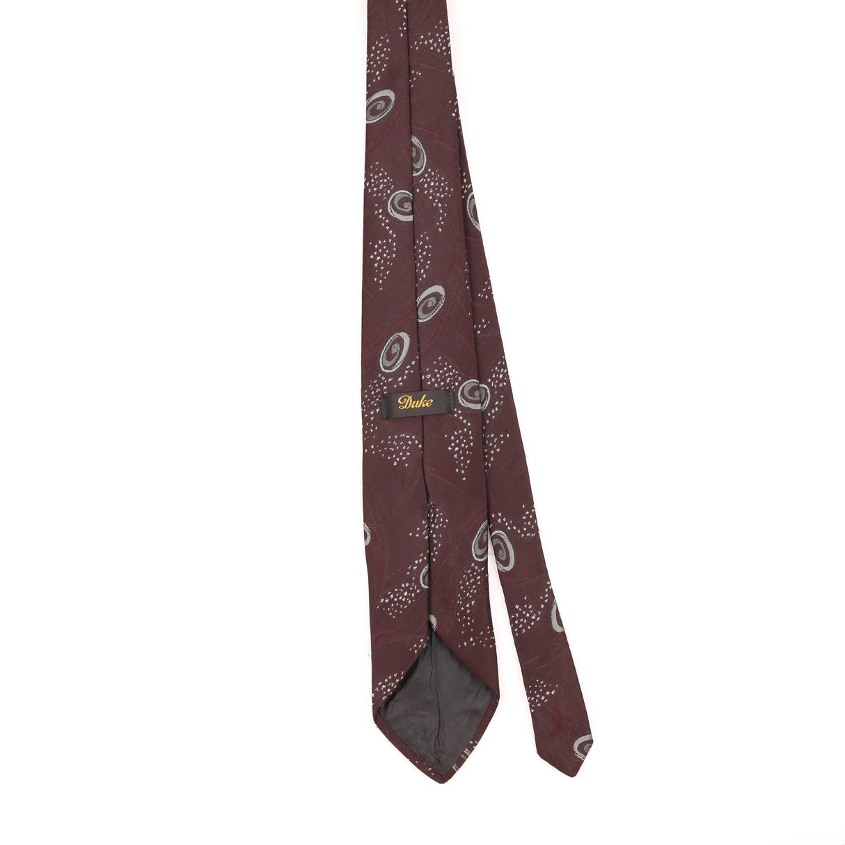 Back of Vintage 1980's Geometric Patterned Tie