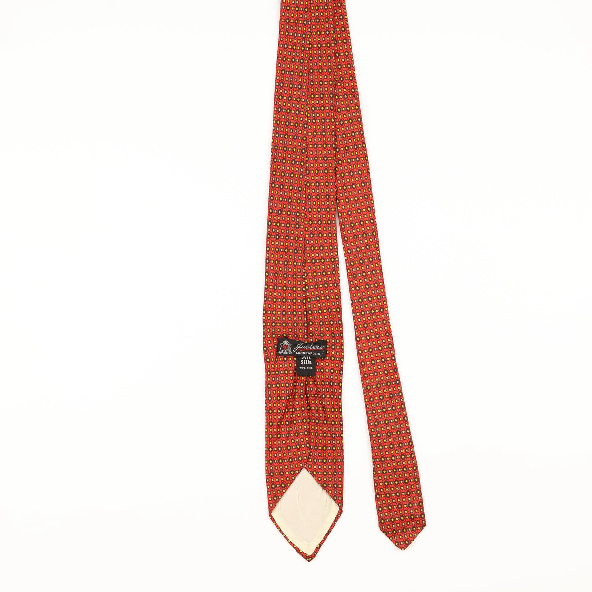 Back of Vintage 1980's Geometric Patterned Tie