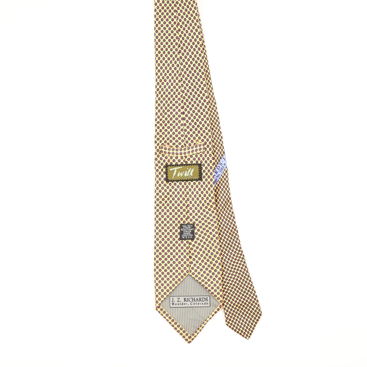 Back of Vintage 1990's Jz Richards Geometric Patterned Tie