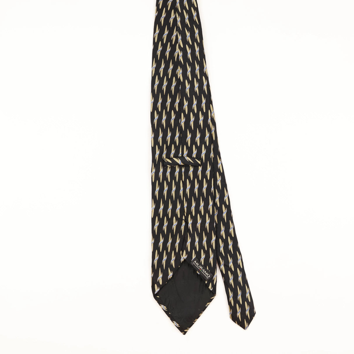 Back of Vintage 1990's Murano Geometric Patterned Tie