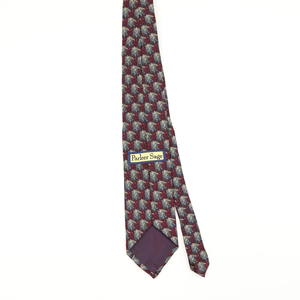 Back of Vintage 1990's Geometric Patterned Tie