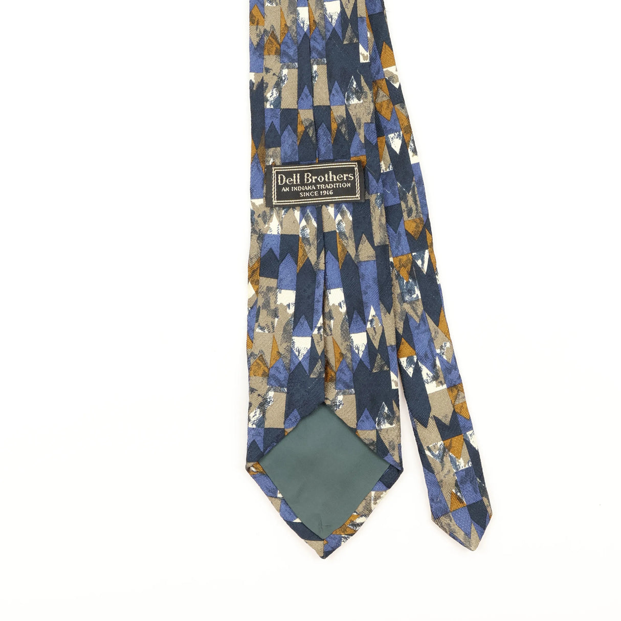 Back Detail of Vintage 1990's Geometric Patterned Tie