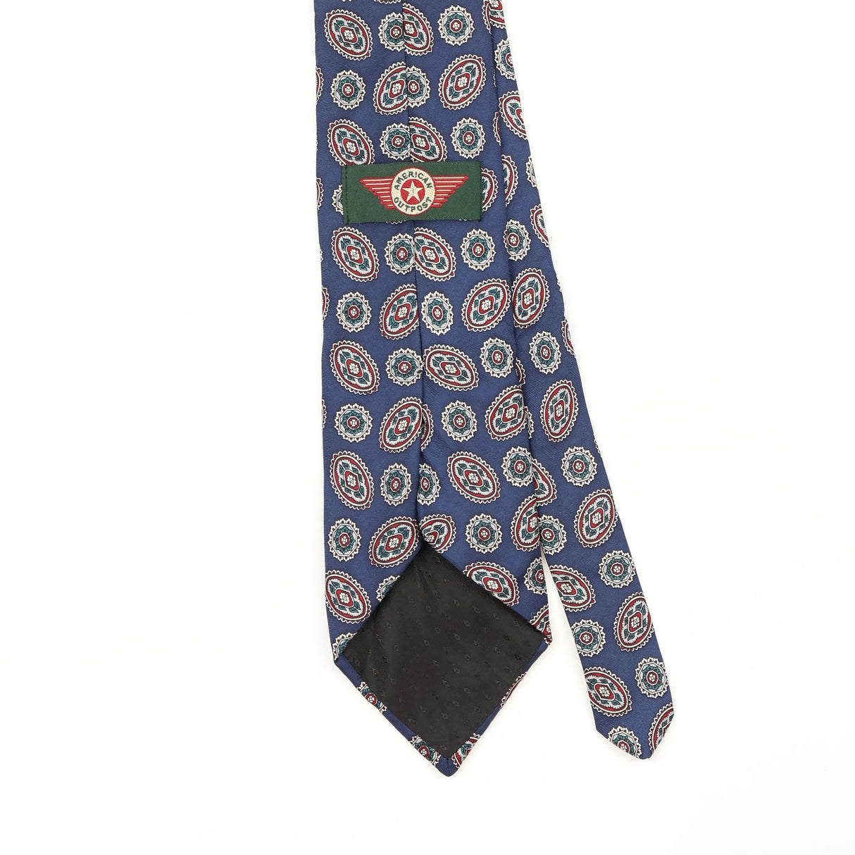 Back Back Detail of Vintage 1990's Geometric Patterned Tie