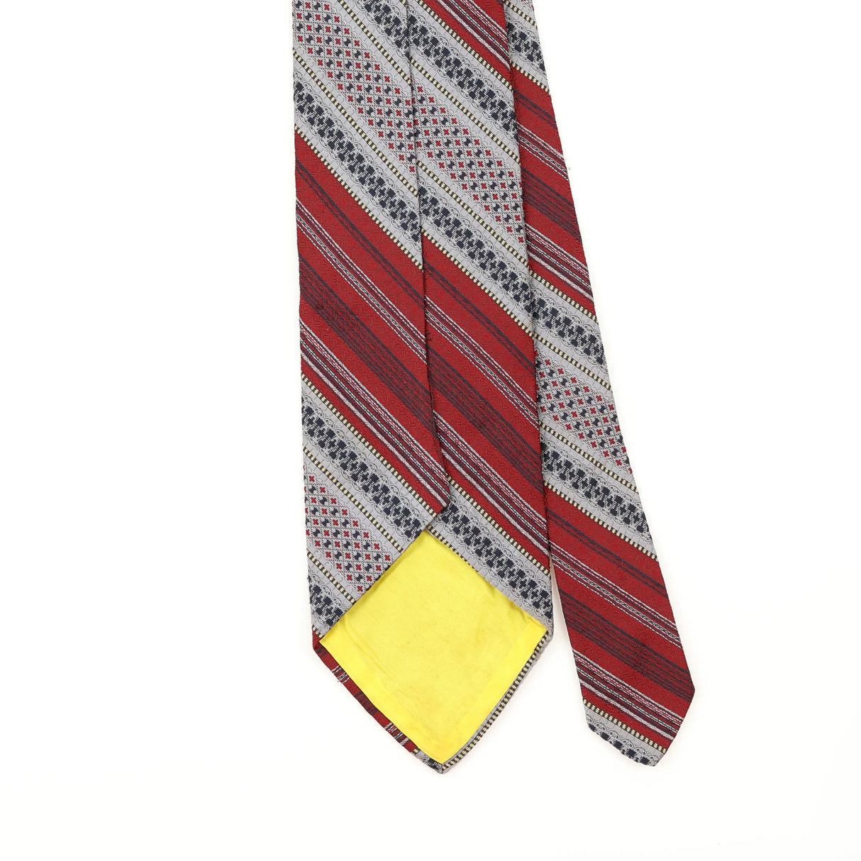 Back Detail of Vintage 1980's Striped Patterned Tie