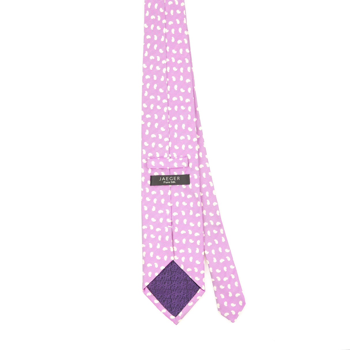 Back Back of Vintage Jaeger Paisley Patterned Tie