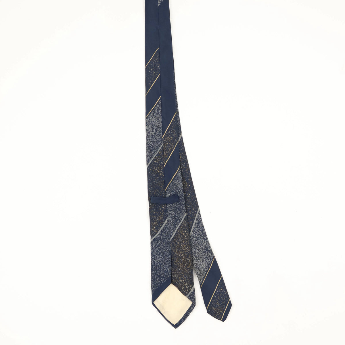 Back Back of Vintage 1990's Vitaliano Pancaldi Striped Patterned Tie