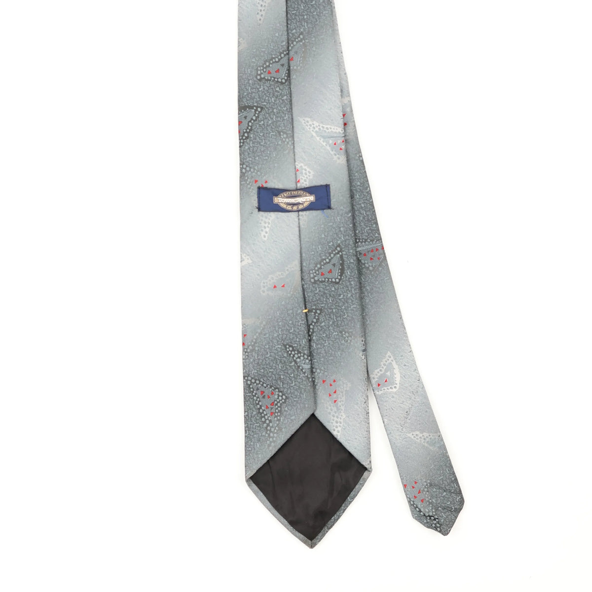 Back Back Detail of Vintage 1990's Towncraft Geometric Patterned Tie