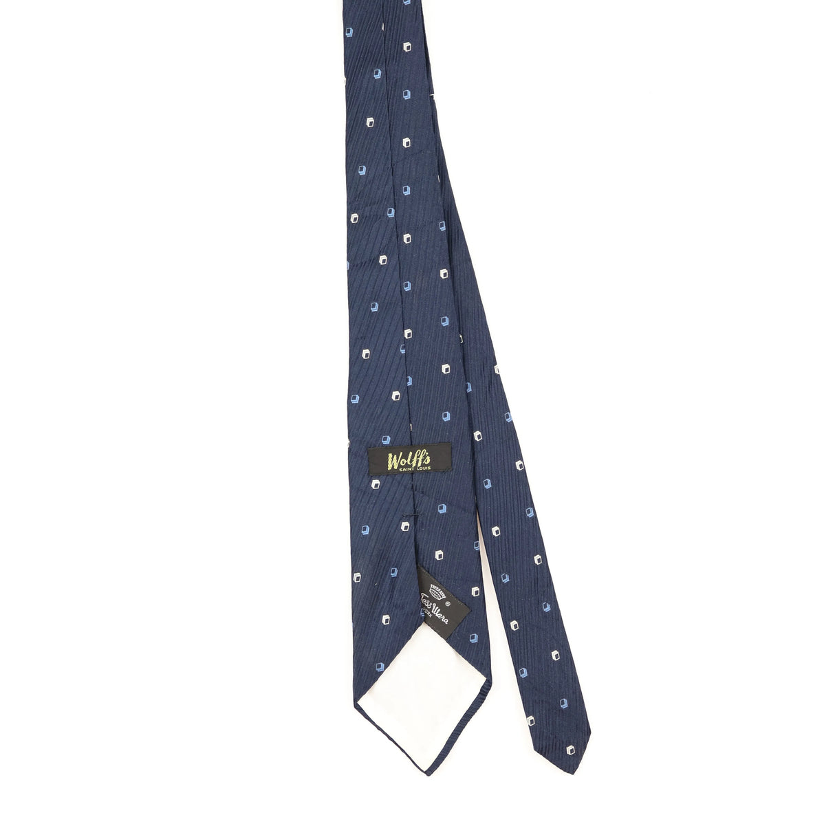 Back of Vintage 1980's Countess Mara Geometric Patterned Tie