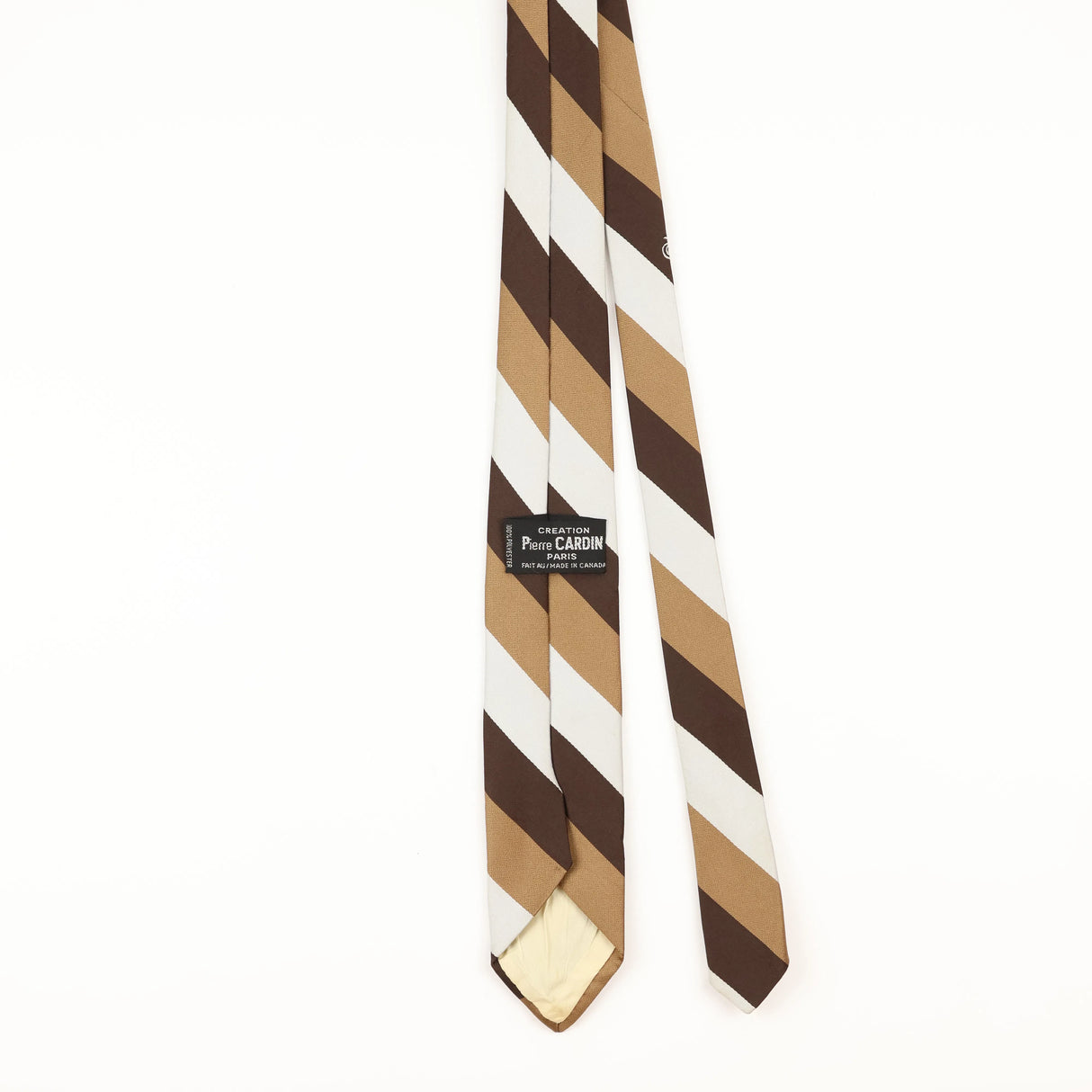 Back of Vintage 1980's Pierre Cardin Striped Patterned Tie