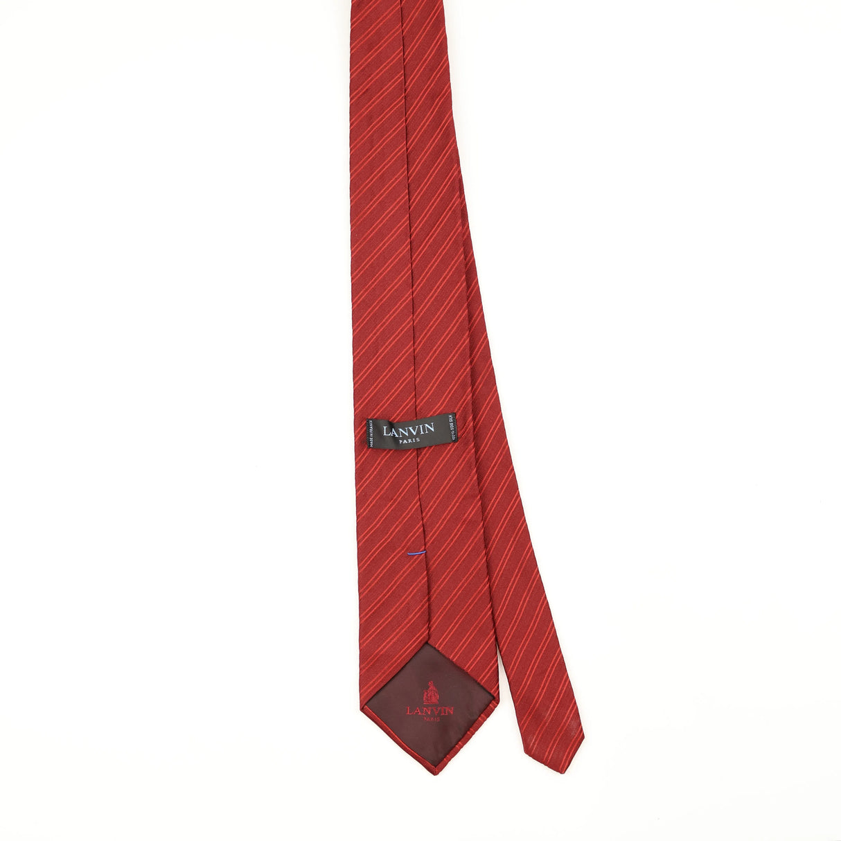 Back Back of Vintage 1990's Lanvin Striped Patterned Tie