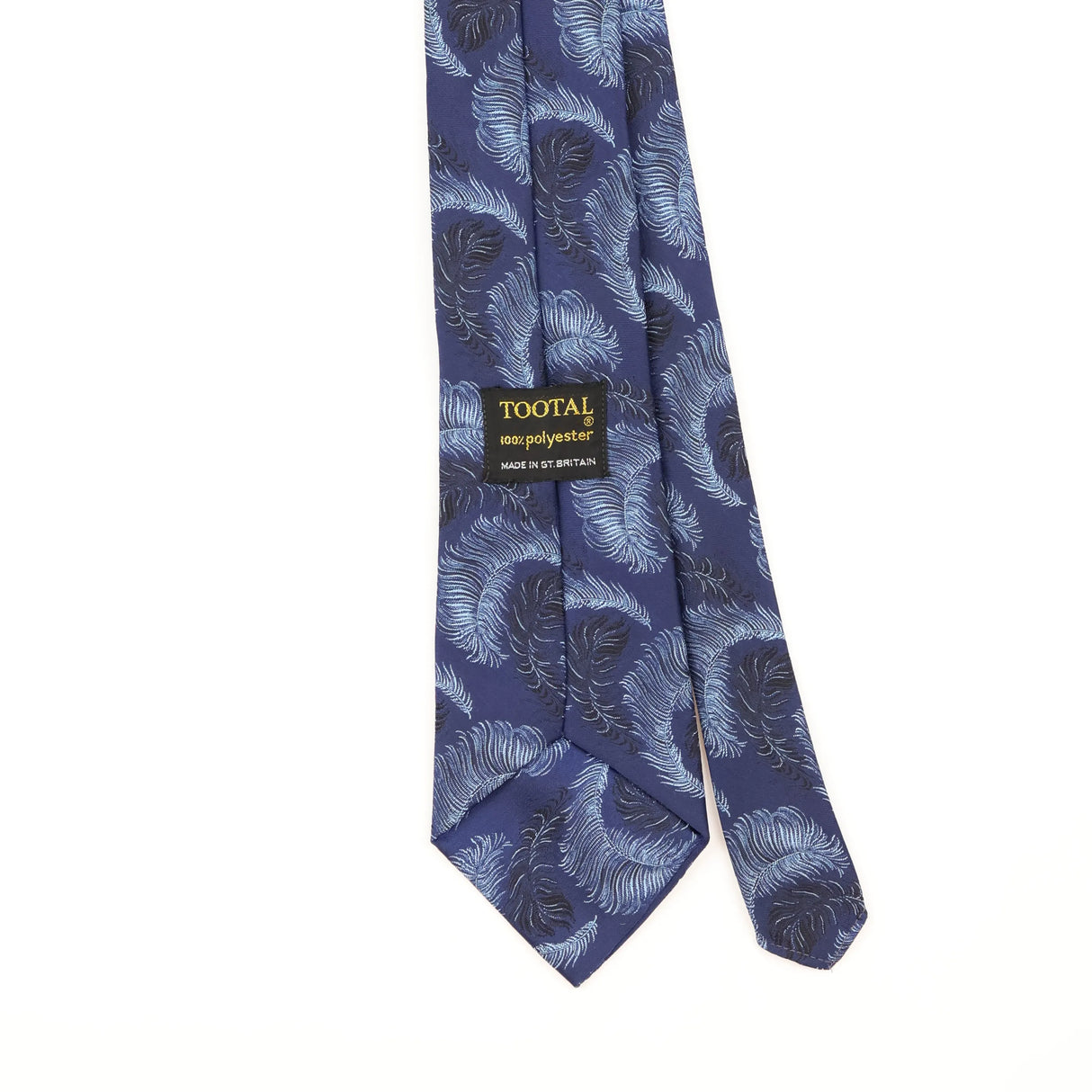 Back Detail of Vintage 1980's Tootal Feather Geometric Patterned Tie