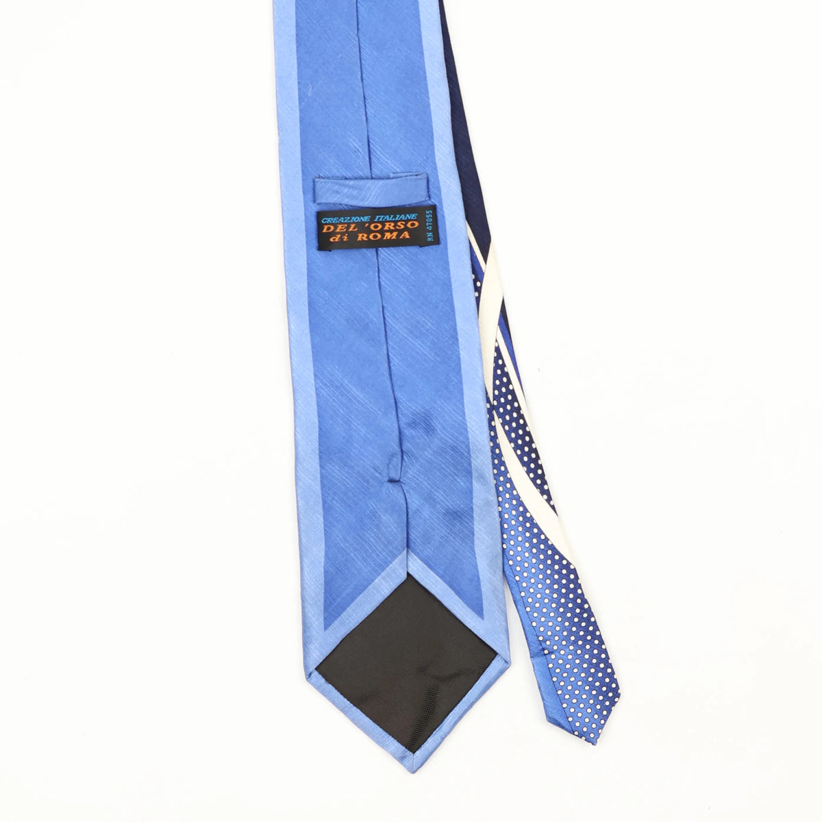 Back Back Detail of Vintage 1990's Waves Abstract Patterned Tie