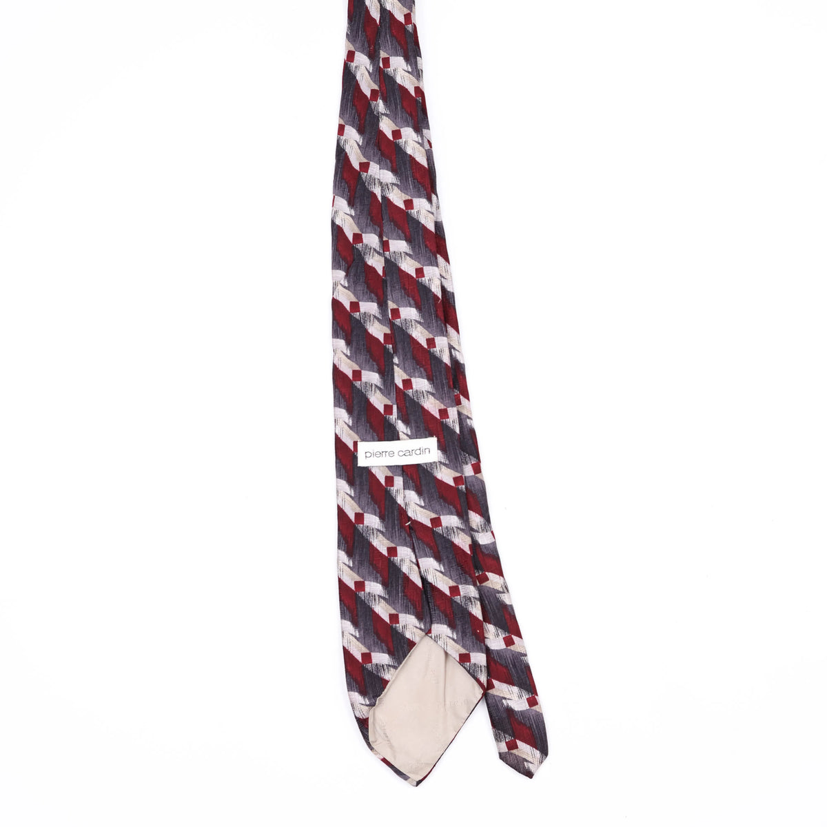Back Back of Vintage 1990's Pierre Cardin Geometric Patterned Tie