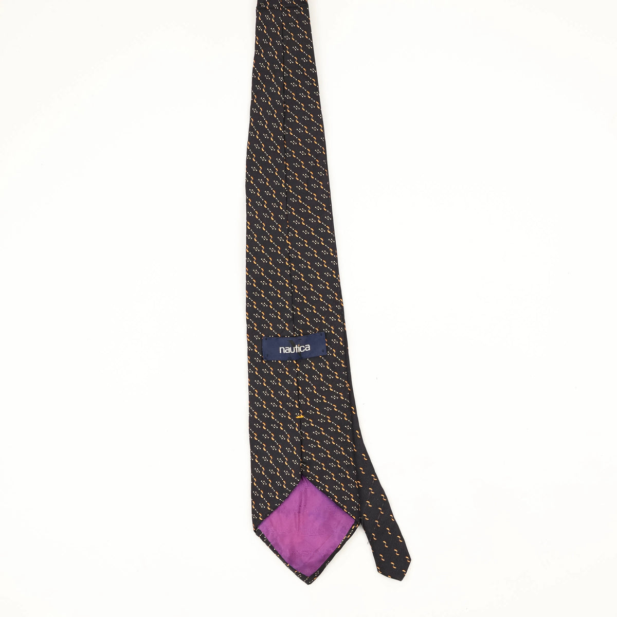 Back Back of Vintage Nautica Geometric Patterned Tie