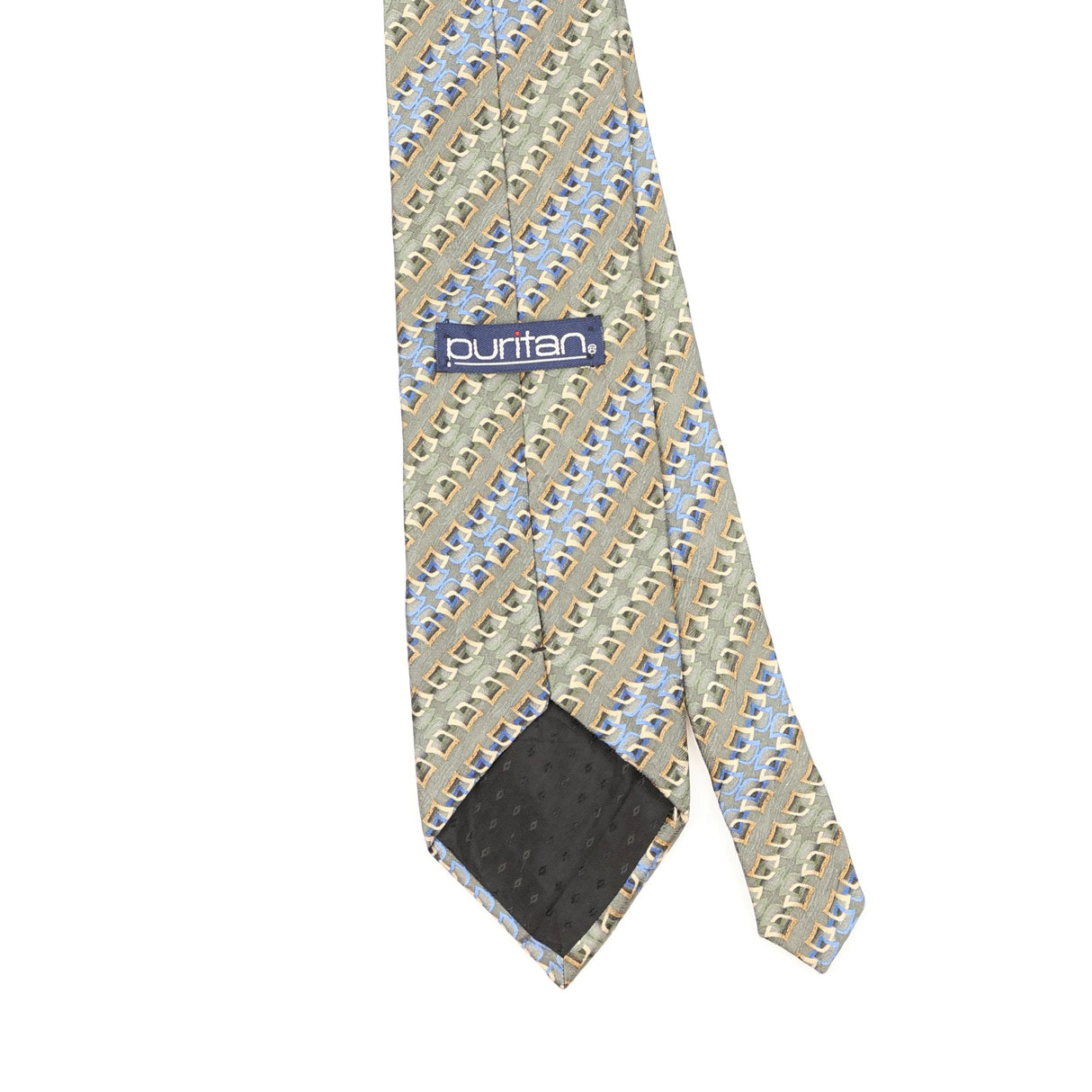 Back Back Detail of Vintage Puritan Geometric Patterned Tie