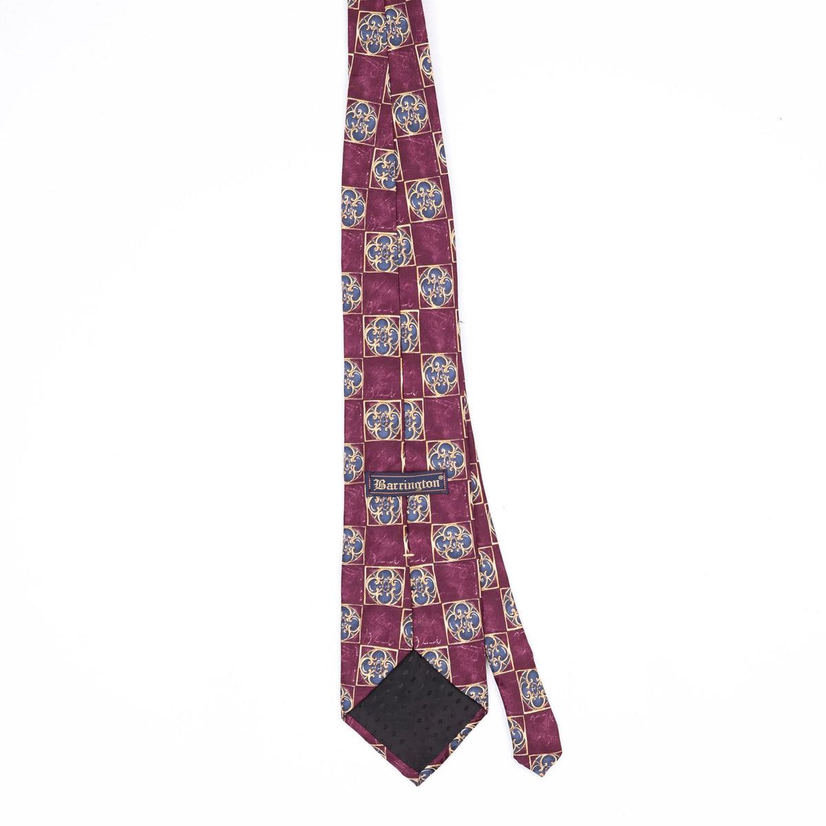 Back Back of Vintage Geometric Patterned Tie